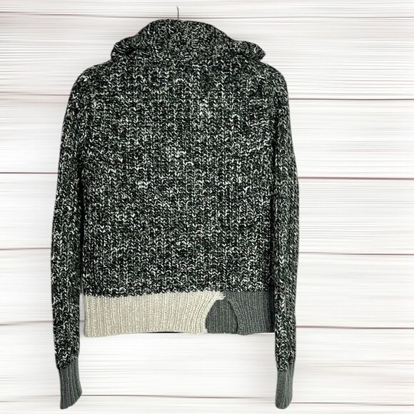 Zadig & Voltaire Deluxe Gray Wool Mohair Blend Full Zip Cardigan High Neck S - Picture 9 of 13